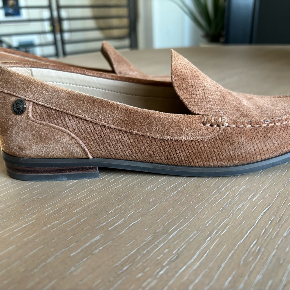 NYDJ Suede Camel Loafers 6.5M